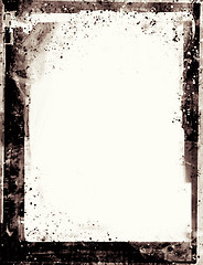 Image showing Grunge retro style abstract textured frame for your projects