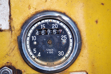 Image showing Grunge dashboard of an old abandoned vehicle