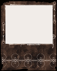 Image showing Grunge retro style abstract textured frame for your projects