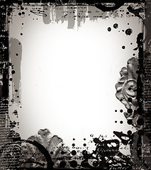 Image showing Grunge retro style abstract textured frame for your projects