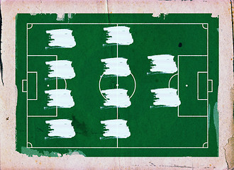 Image showing Football (Soccer Field) formation , 4-4-2