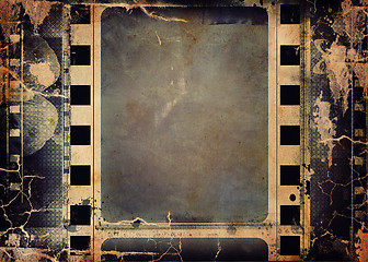 Image showing Grunge film frame with space for your text or image