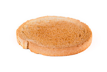 Image showing Studio shot of a bread slice on white background