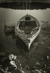 Image showing Abandoned Wooden Boat