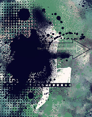 Image showing Grunge abstract textured  collage