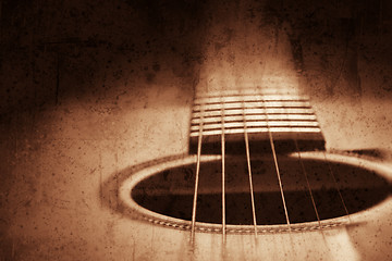 Image showing Guitar background , grunge textured image