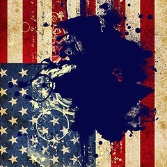 Image showing Grunge flag of  USA