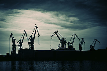 Image showing Shipyard crane