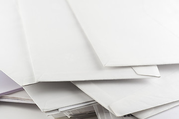 Image showing Stack of envelopes close up