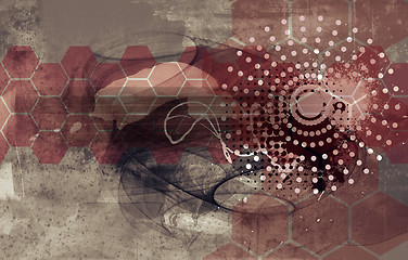 Image showing Grunge abstract textured  collage