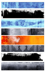 Image showing Grunge style banners