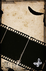 Image showing Grunge film frame with space for text or image