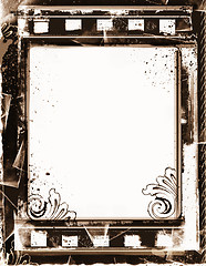 Image showing Grunge film frame with space for text or image