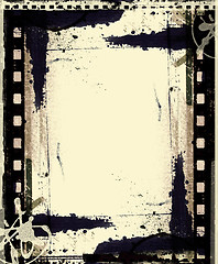 Image showing Grunge film frame with space for text or image