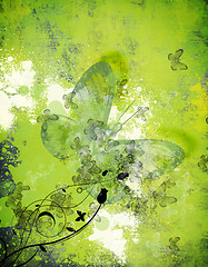 Image showing Grunge Floral background