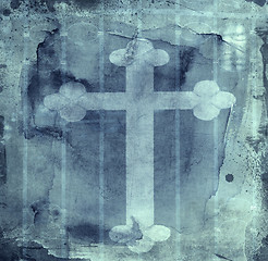 Image showing grunge tekstured spiritual  retro style l background - collage
