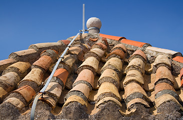 Image showing Lightning rod on the roof