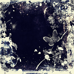 Image showing High detailed grunge abstract floral  background - collage