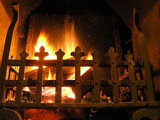 Image showing Cosy fire place