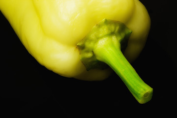 Image showing Yellow  pepper on black