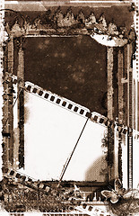 Image showing Grunge film frame with space for text or image