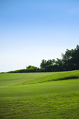 Image showing Beautiful golf court in spring time