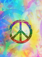 Image showing Abstract textured collage - Peace Background