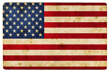 Image showing Grunge textured  illustration of  USA flag