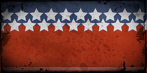 Image showing Stars and stripes US background