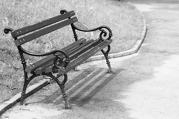 Image showing Bench in the park , artistick toned