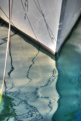 Image showing Sailboat in the bay - HDR photo