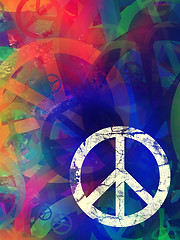 Image showing Abstract textured collage - Peace Background