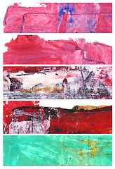 Image showing Set of abstract watercolor banners