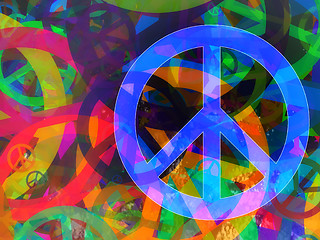 Image showing Abstract textured collage - Peace Background