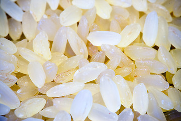 Image showing Rice  on black background close up