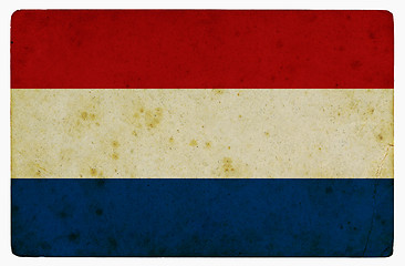 Image showing Grunge flag of  Netherlands