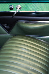 Image showing Classic car back seat