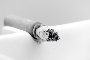 Image showing A burning cigarette