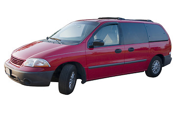 Image showing Red Mini Van