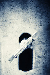 Image showing Grunge collage - Keyhole