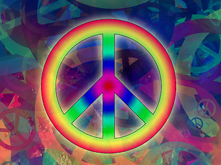 Image showing Abstract textured collage - Peace Background