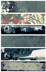 Image showing Grunge style banners