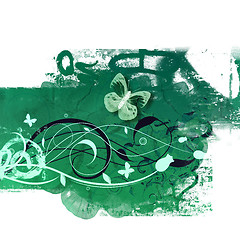 Image showing Grunge Floral background