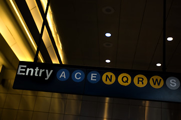 Image showing Times Square subway