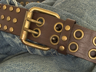 Image showing Denim and belt 1