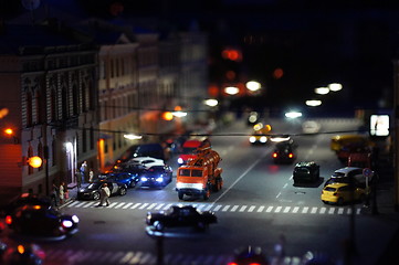 Image showing crosswalk at night