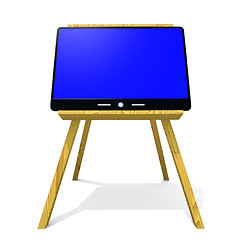 Image showing computer on the easel