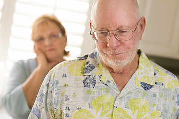 Image showing Senior Adult Couple in Dispute or Consoling