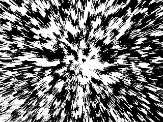 Image showing black and white absrract explosion