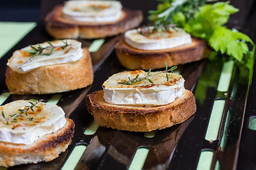 Image showing Toast and goat cheese